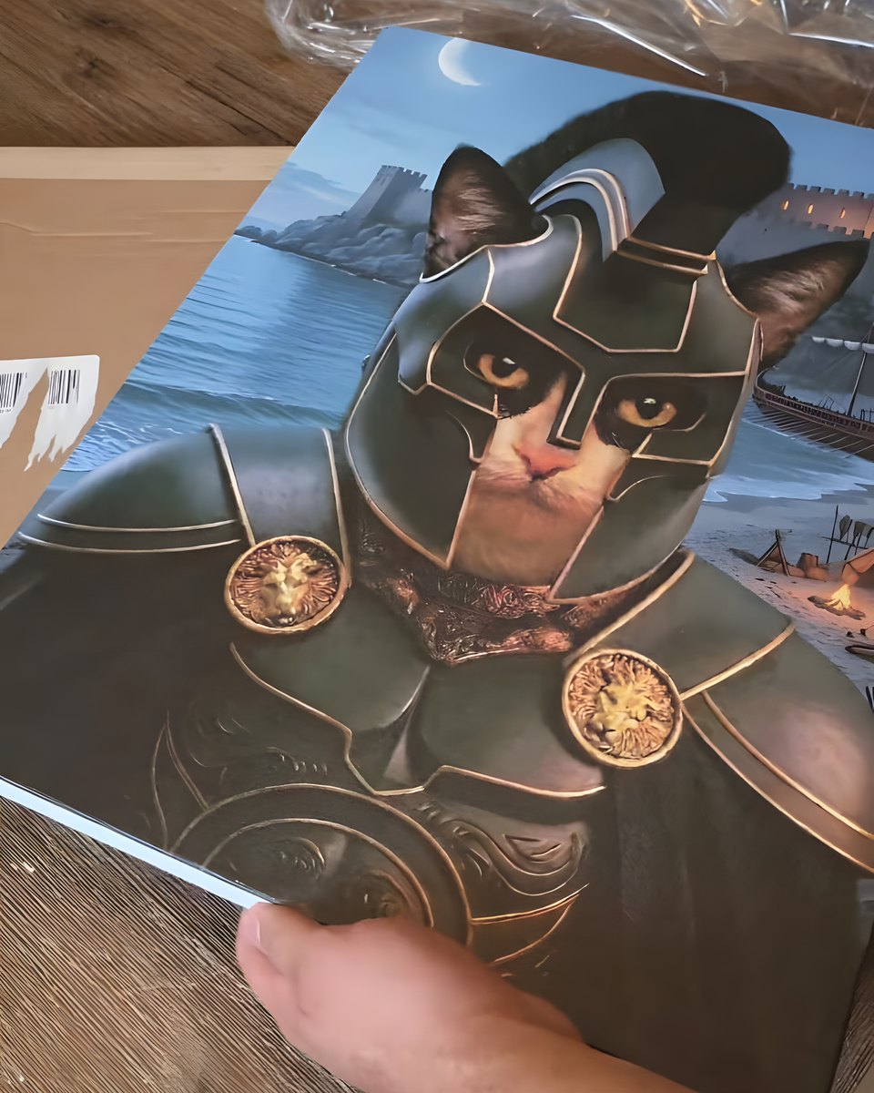 An Atelier Winslow canvas out of the box, held in a hand